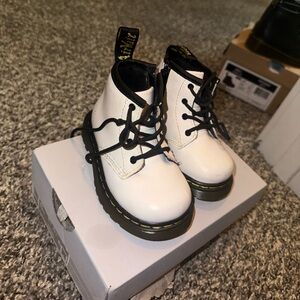 Dr. Martens Kids White Boots